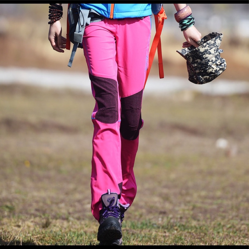 Hiking pants pink / blue Pants